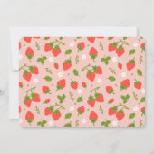 Invitation Fraise Berry Première photo Anniversaire (Dos)