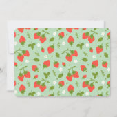 Invitation Fraise Berry Première photo Anniversaire (Dos)