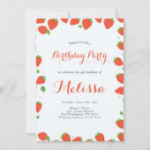 Invitation Fraise Berry Sweet Anniversaire (Devant)