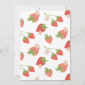 Invitation Fraise Berry Sweet Anniversaire Fête N'importe que (Dos)