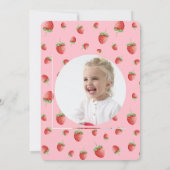 Invitation Fraise Berry Sweet Anniversaire Photo (Dos)