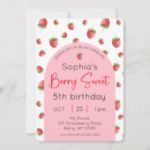 Invitation Fraise Berry Sweet Anniversaire Photo (Devant)