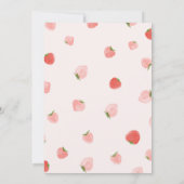 Invitation Fraise Berry Sweet Croquette Bow Baby shower (Dos)