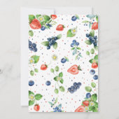 Invitation Fraise bleuet Berry Baby shower doux (Dos)