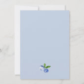 Invitation Fraise bleuet Berry Sweet Boy Baby shower (Dos)