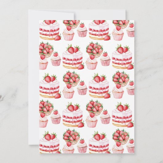 Invitation Fraise Cake Anniversaire (Dos)