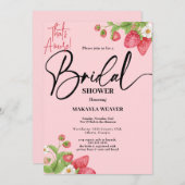 Invitation fraise C'est plus Fête des mariées (Devant / Derrière)