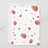 Invitation Fraise Coquette fête d'anniversaire (Dos)