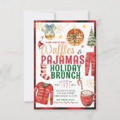 Invitation Fraise de Noël et pyjamas Brunch de Noël (Devant)