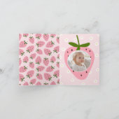 Invitation Fraise délice premier anniversaire plié (Intérieur)