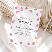 Invitation Fraise deux doux Anniversaire