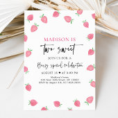 Invitation Fraise deux doux Anniversaire