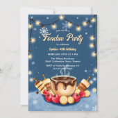 Invitation Fraise d'hiver Fondue de chocolat de fraise fête d (Devant)