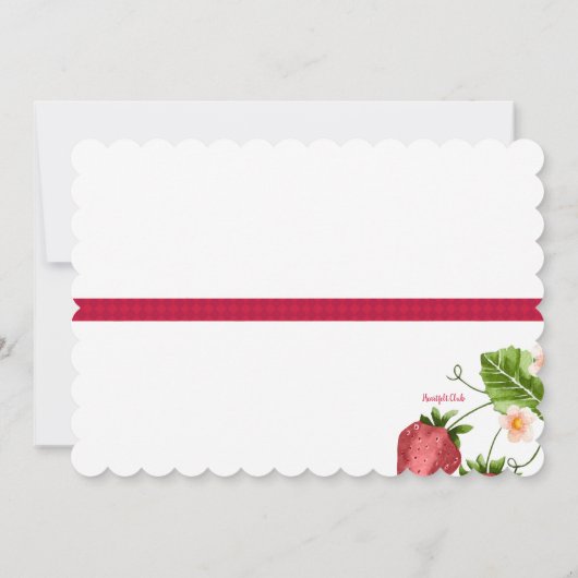 Invitation Fraise Douce (Dos)