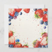 Invitation Fraise et bleuets Premier anniversaire (Dos)