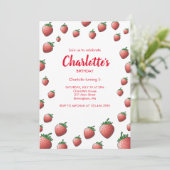 Invitation Fraise et Fraises (Debout devant)