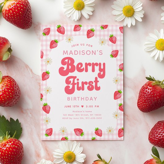 Invitation Fraise Faisy Berry Premier anniversaire