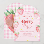 Invitation Fraise Faisy Berry Première photo Arche Anniversai (Devant / Derrière)