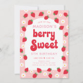 Invitation Fraise Faisy Berry Sweet Anniversaire (Devant)