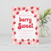 Invitation Fraise Faisy Berry Sweet Anniversaire (Debout devant)