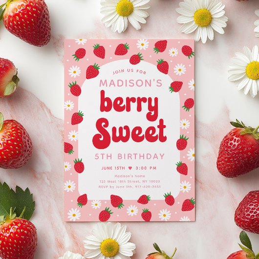 Invitation Fraise Faisy Berry Sweet Anniversaire