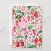 Invitation Fraise Girl Berry 1er anniversaire (Dos)