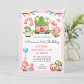 Invitation Fraise Gnome Garden Anniversaire de la petite fill (Debout devant)