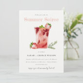 Invitation Fraise Margarita Summer Soiree Cocktail Party (Debout devant)