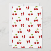 Invitation Fraise mignonne 1er anniversaire Berry First Girl (Dos)