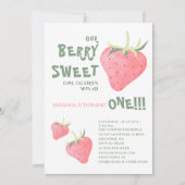 Invitation Fraise NOTRE BERRY SWEET Premier anniversaire (Devant)