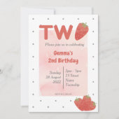 Invitation Fraise Polka Dot DEUX  (Devant)