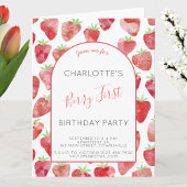 Invitation Fraise Premier anniversaire
