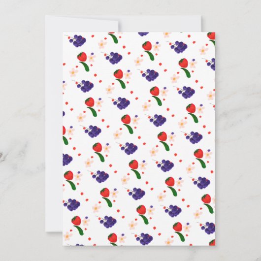 Invitation Fraise PREMIER anniversaire (Dos)