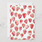 Invitation Fraise Premier anniversaire (Dos)