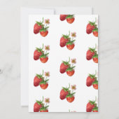 Invitation Fraise | Premier Anniversaire 1er Anniversaire (Dos)
