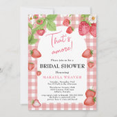 Invitation fraise rose C'est plus Fête des mariées (Devant)