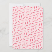 Invitation Fraise rose Deux Fille Douce Anniversaire (Dos)