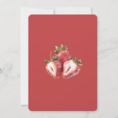 Invitation Fraise rouge baie douce anniversaire (Dos)