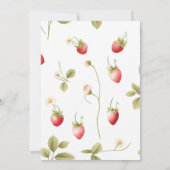 Invitation Fraise Sweet One Berry 1er Anniversaire (Dos)