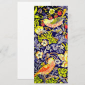 Invitation Fraise Thief Oiseaux William Morris (Devant / Derrière)