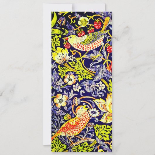 Invitation Fraise Thief Oiseaux William Morris (Devant)