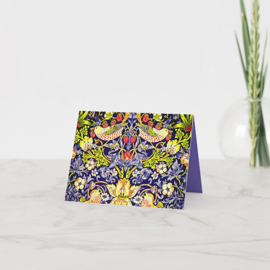 Invitation Fraise Thief Oiseaux William Morris (Dos)