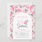 Invitation Fraise Two Sweet Berry 2e fête d'anniversaire (Devant)