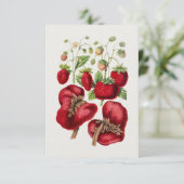 Invitation Fraise vintage (Debout devant)