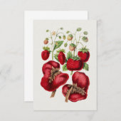 Invitation Fraise vintage (Devant / Derrière)