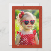 Invitation Fraise Vintage fille 1er anniversaire Photo (Dos)