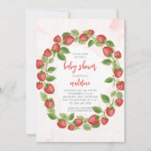 Invitation Fraises Baby shower de courge (Devant)