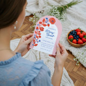 Invitation Fraises, bleuets et fleurs de baies