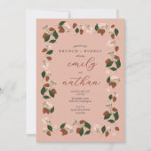 Invitation Fraises Couples Mariage Brunch Douche (Devant)