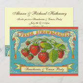 Invitation Fraises & Cream Party (Devant / Derrière)